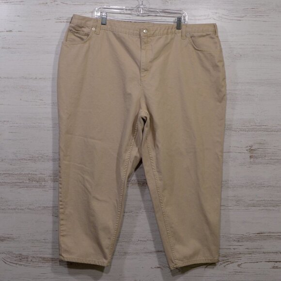 Lands End Khaki Colored Jeans Women's Size 24WP - Picture 1 of 3